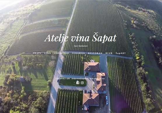 Izara web sajta za vinariju Šapat